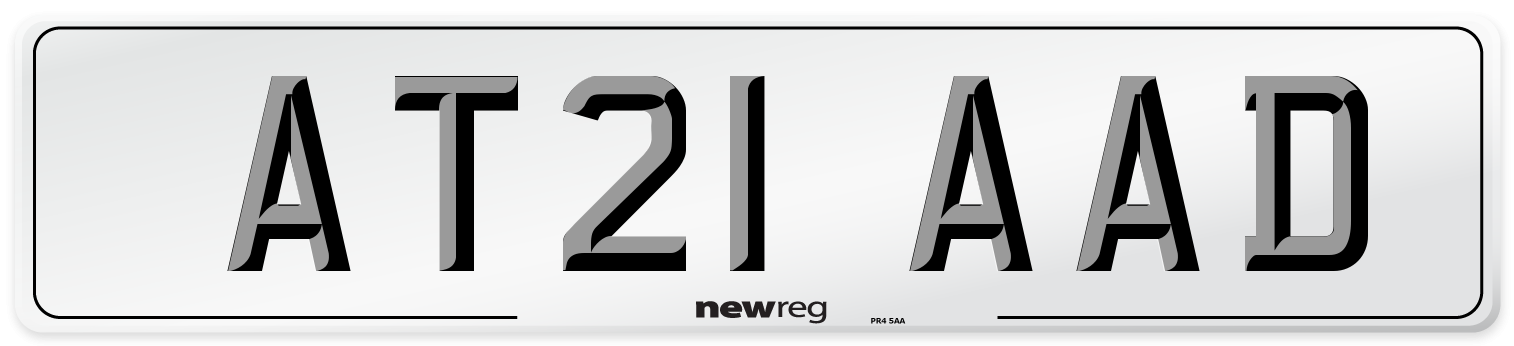 AT21 AAD Number Plate from New Reg
